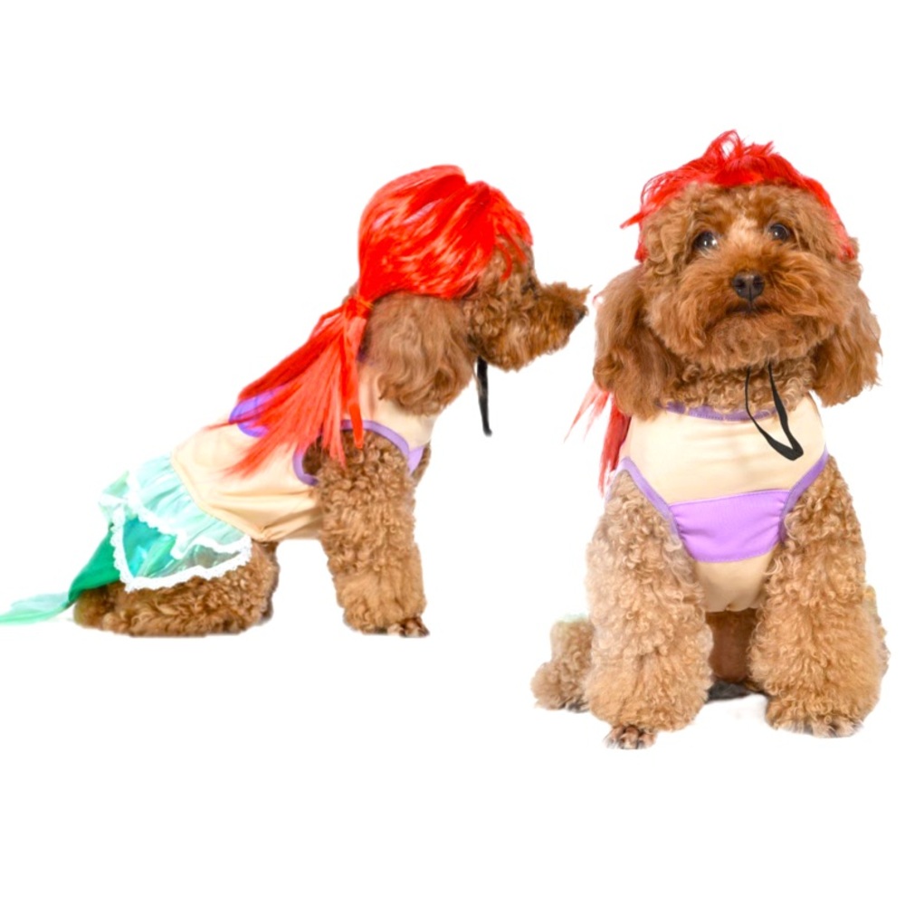 DISNEY’S The Little Mermaid Princess Ariel Dog Halloween Costume Size Large - Picture 2 of 6